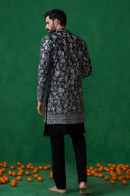 ASHNEER GROVER IN GARDEN NAVY BLUE INDOWESTERN SET