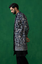 ASHNEER GROVER IN GARDEN NAVY BLUE INDOWESTERN SET
